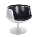 modern metal Bar furniture armchair Stool Leather Upholstery cup shaped fiberglass frame chair